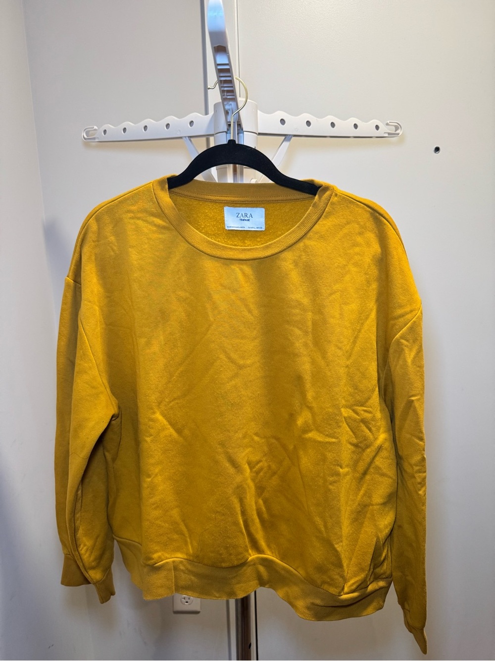 Zara Mustard Crewneck Sweater